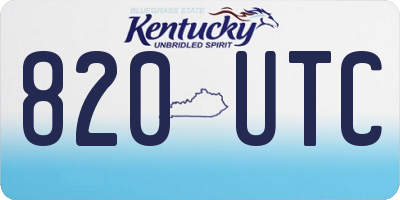 KY license plate 820UTC