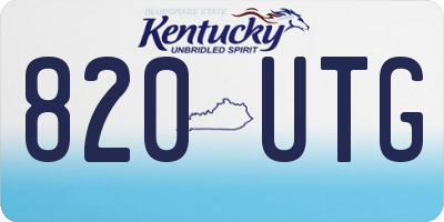 KY license plate 820UTG
