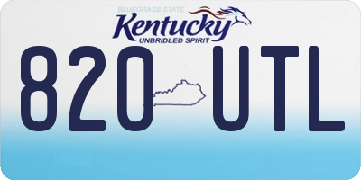 KY license plate 820UTL