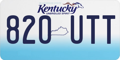 KY license plate 820UTT