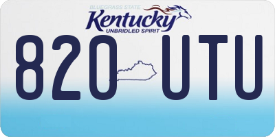 KY license plate 820UTU