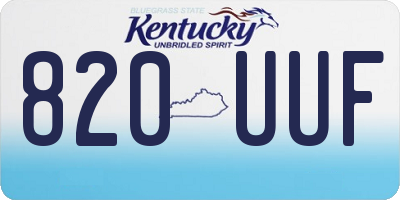 KY license plate 820UUF