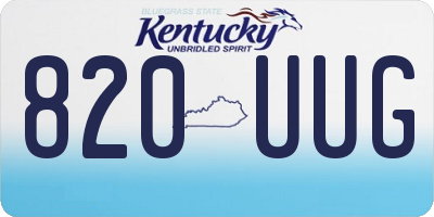 KY license plate 820UUG
