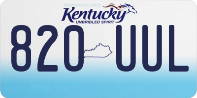 KY license plate 820UUL