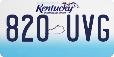 KY license plate 820UVG