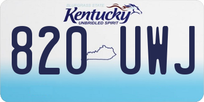 KY license plate 820UWJ