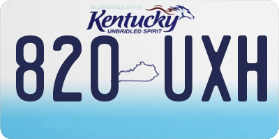 KY license plate 820UXH