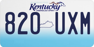 KY license plate 820UXM