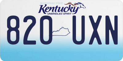 KY license plate 820UXN