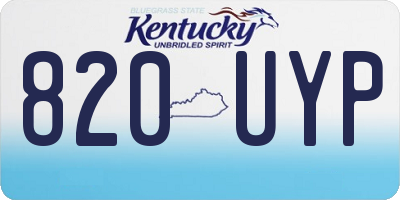 KY license plate 820UYP