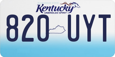 KY license plate 820UYT
