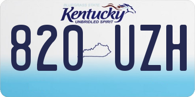 KY license plate 820UZH