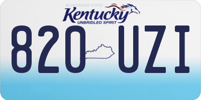 KY license plate 820UZI