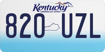 KY license plate 820UZL