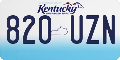 KY license plate 820UZN