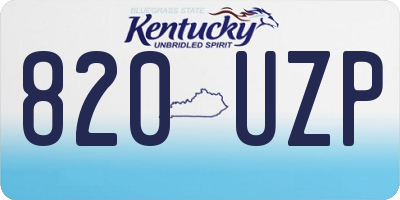 KY license plate 820UZP