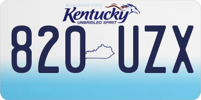 KY license plate 820UZX