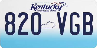 KY license plate 820VGB