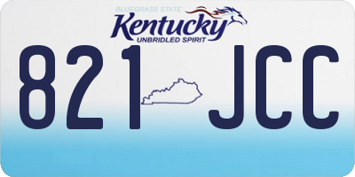 KY license plate 821JCC