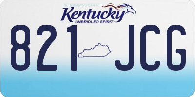 KY license plate 821JCG