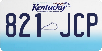 KY license plate 821JCP