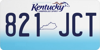 KY license plate 821JCT