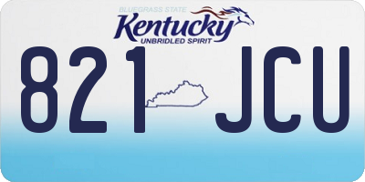 KY license plate 821JCU