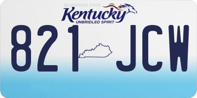 KY license plate 821JCW