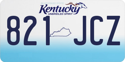KY license plate 821JCZ