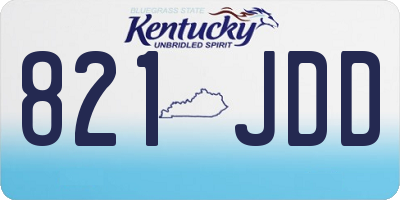 KY license plate 821JDD