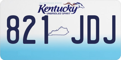 KY license plate 821JDJ