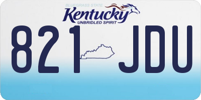 KY license plate 821JDU