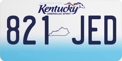 KY license plate 821JED