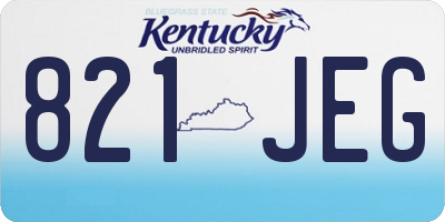KY license plate 821JEG