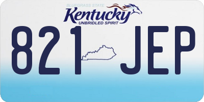 KY license plate 821JEP