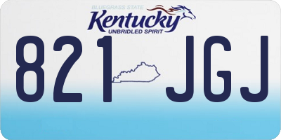 KY license plate 821JGJ