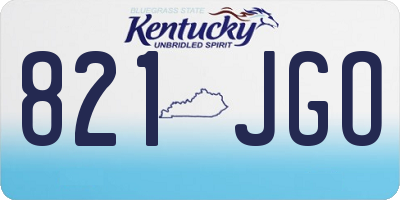 KY license plate 821JGO