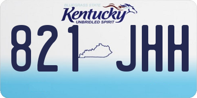 KY license plate 821JHH
