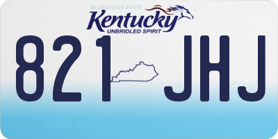 KY license plate 821JHJ