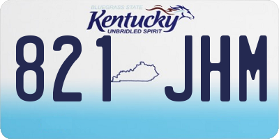 KY license plate 821JHM