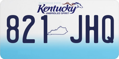 KY license plate 821JHQ