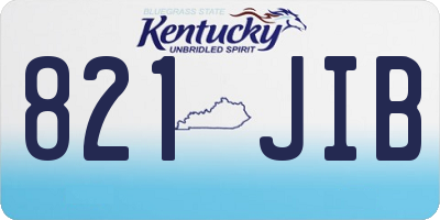 KY license plate 821JIB