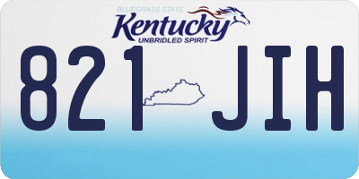 KY license plate 821JIH