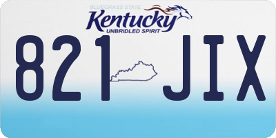 KY license plate 821JIX