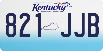 KY license plate 821JJB