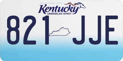 KY license plate 821JJE