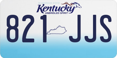 KY license plate 821JJS