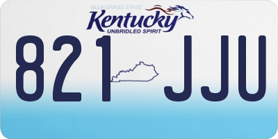 KY license plate 821JJU