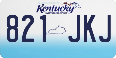KY license plate 821JKJ