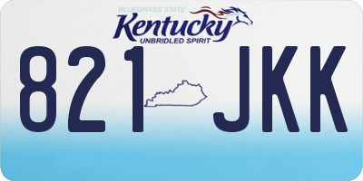 KY license plate 821JKK